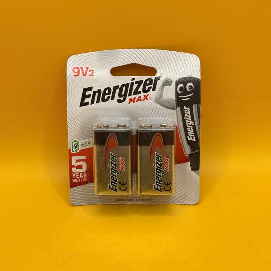 Energizer Max 9V Alkaline Batteries 2 Pack