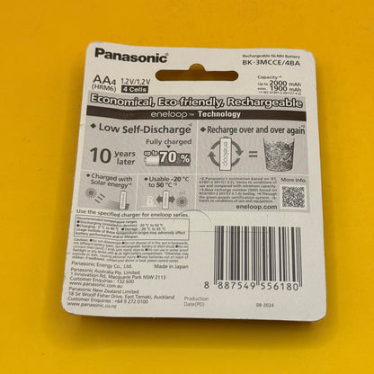Panasonic Eneloop AA Rechargeable Batteries 4 Pack