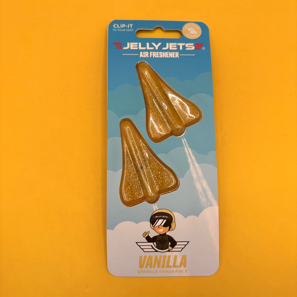 Jelly Jets Vanilla Sparkle Vent Air Freshener 2 Pack