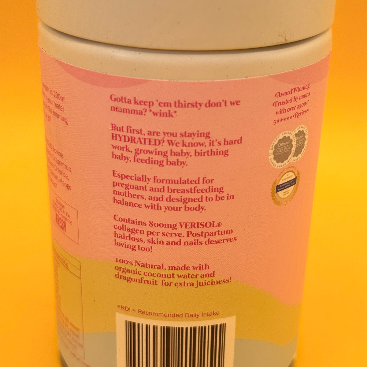 Mammas Milk Bar Watermelon Mango Crush 220g