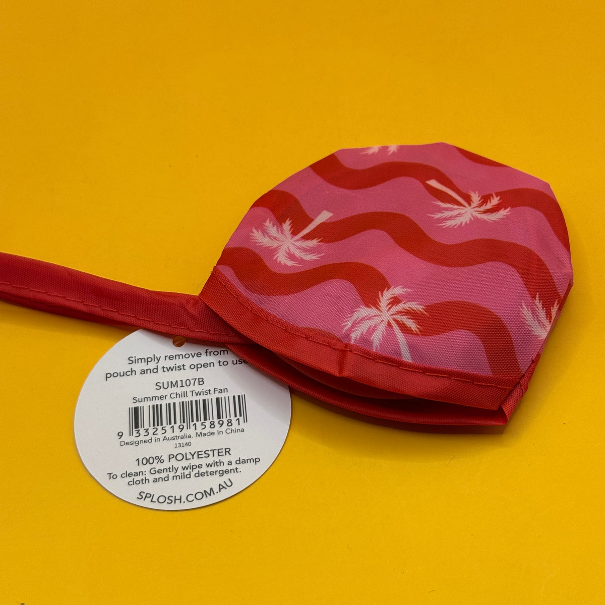 Splosh Summer Chill Twist & Pop Fan with Pouch
