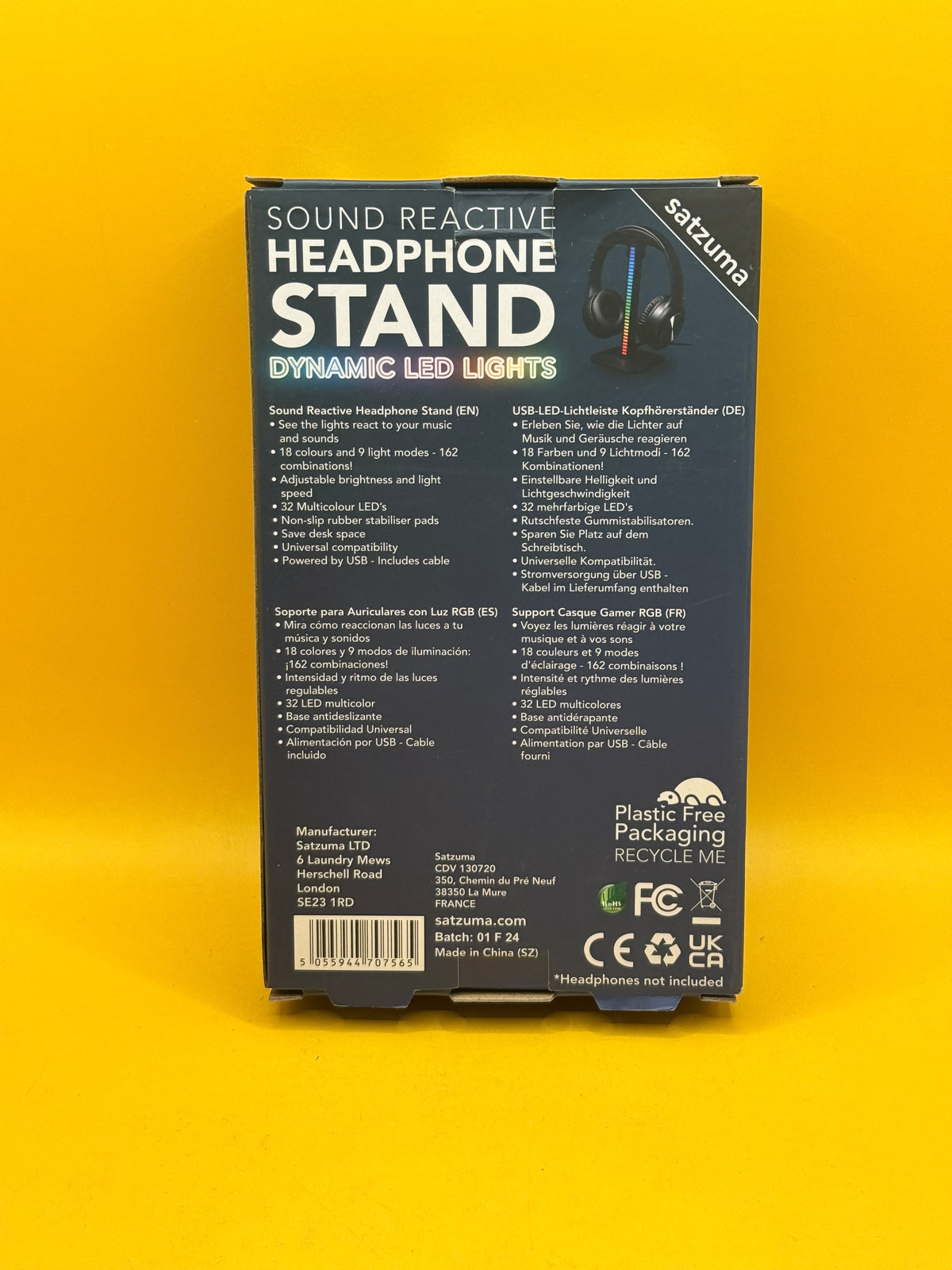 Satzuma Sound Reactive LED Headphone Stand