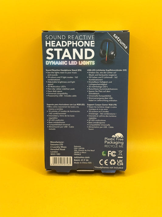Satzuma Sound Reactive LED Headphone Stand
