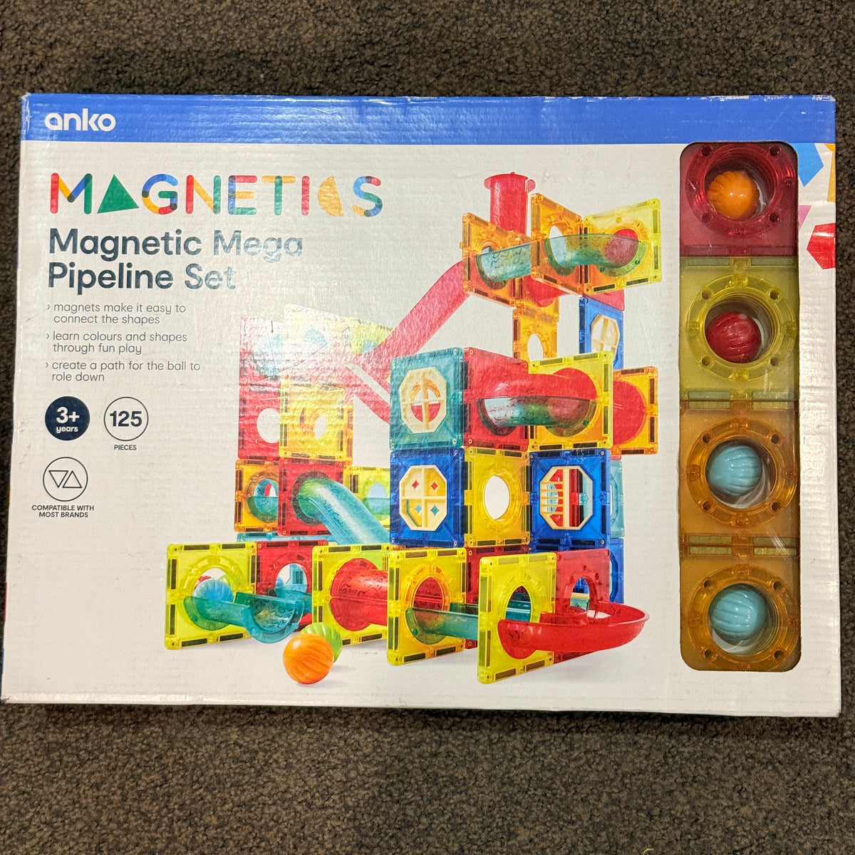 Anko Magnetic Mega Pipeline Set 125 Piece