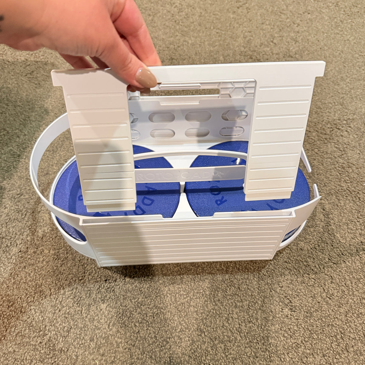 Roto-Caddy Swivel Cupboard Organiser White and Blue