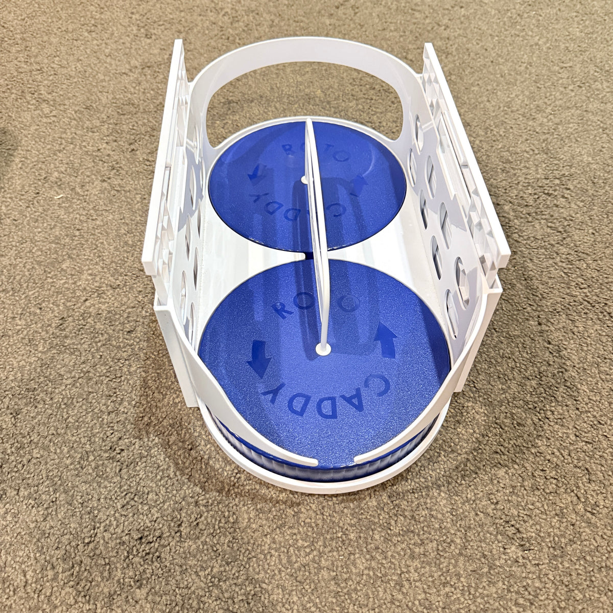 Roto-Caddy Swivel Cupboard Organiser White and Blue