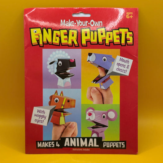 Make Your Own Animal Finger Puppets Kit 4 Pack