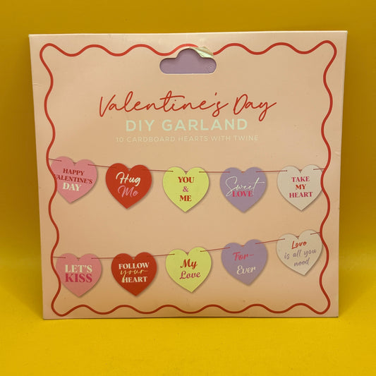 Valentine's Day DIY Heart Garland Kit 10 Piece