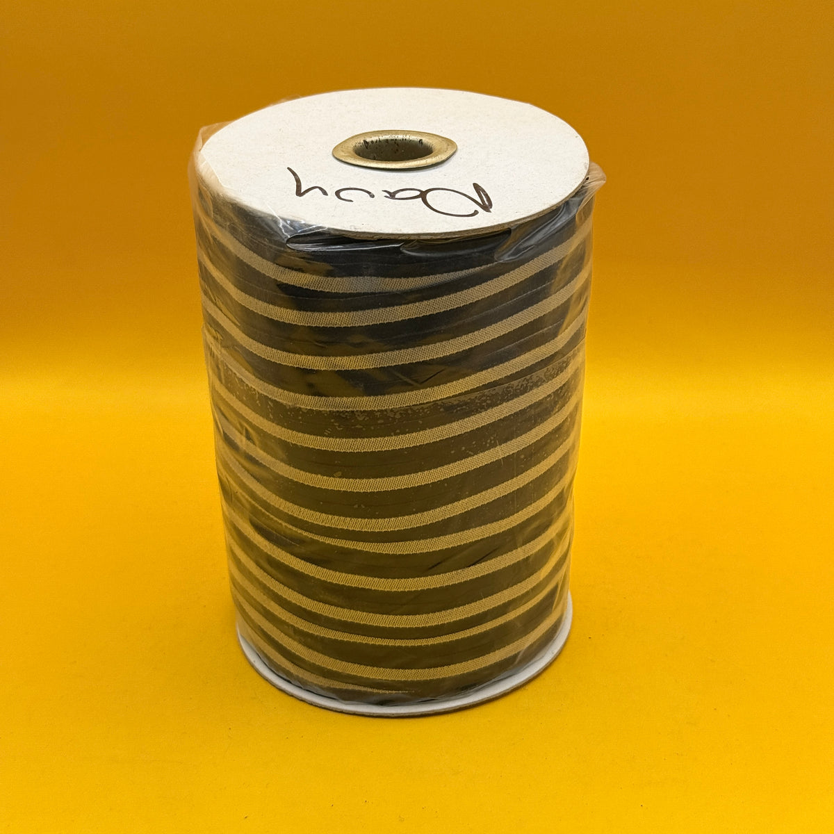 Navy and White Striped Woven Trim Roll