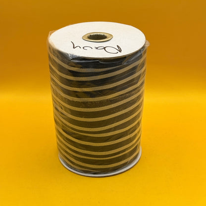 Navy and White Striped Woven Trim Roll