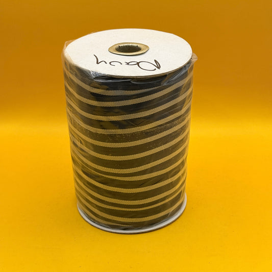 Navy and White Striped Woven Trim Roll