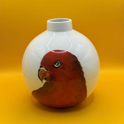 Harper Home Macaw Vase White and Red 16.5 x 16.5 x 16.5 cm