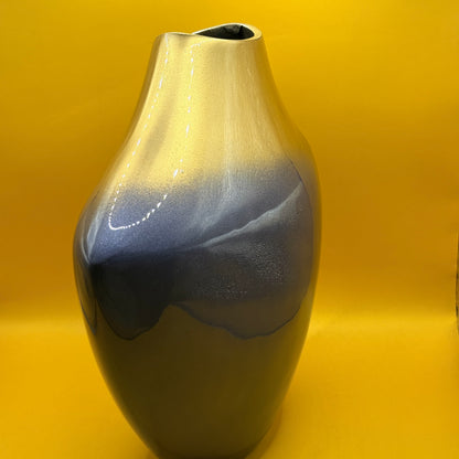 Harper Home Satina Blue and Gold Enamel Vase 29 x 29 x 27.5 cm