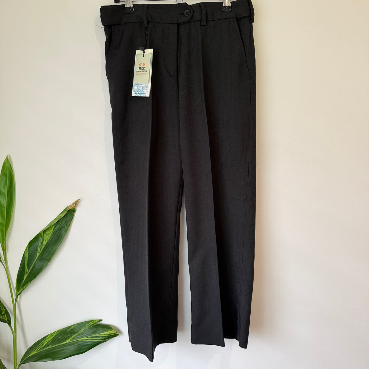 Biz Corporates Cool Stretch Black Suit Trousers with AT Transport Embroidered