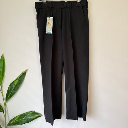 Biz Corporates Cool Stretch Black Suit Trousers with AT Transport Embroidered
