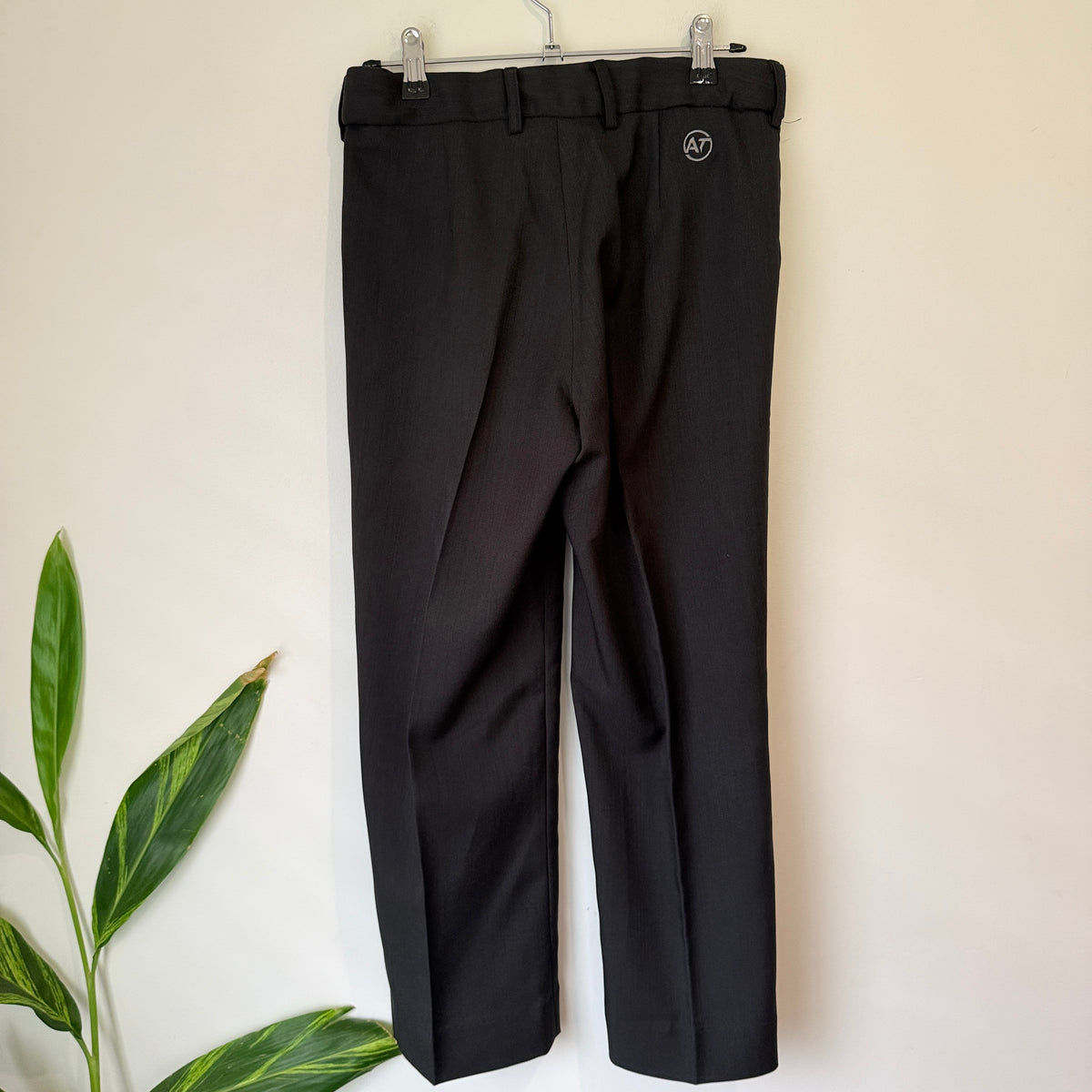 Biz Corporates Cool Stretch Black Suit Trousers with AT Transport Embroidered