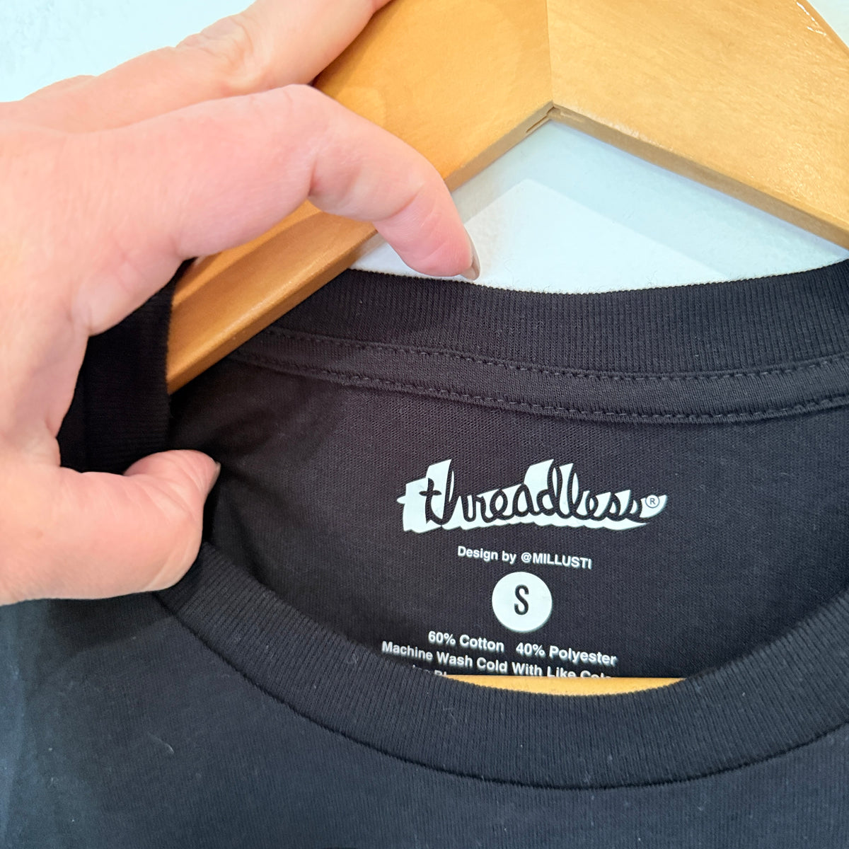 Threadless Snake Graphic T-Shirt Black Size S
