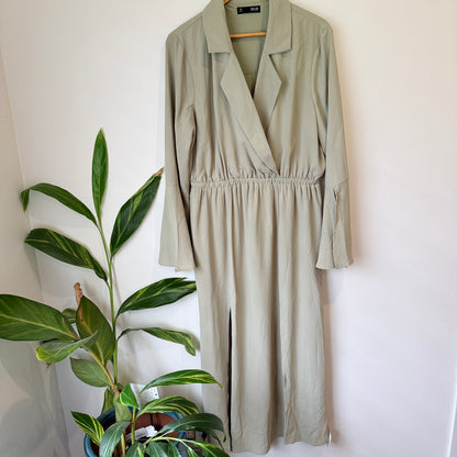 BNWDR Wrap Front Jumpsuit Beige Size 18