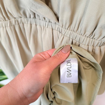 BNWDR Wrap Front Jumpsuit Beige Size 18