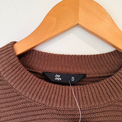 Jay Jays Colour Block Cotton Jumper Brown Size S