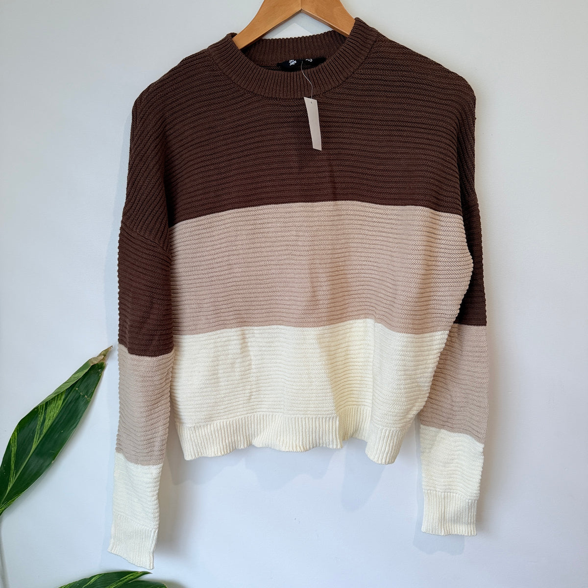 Jay Jays Colour Block Cotton Jumper Brown Size XS