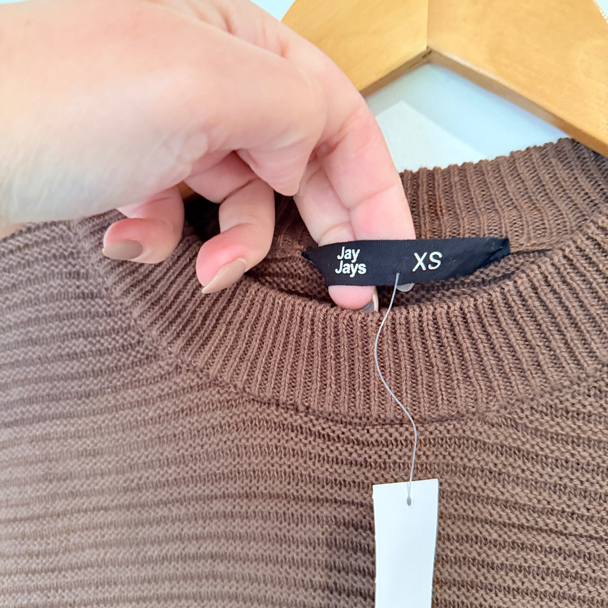 Jay Jays Colour Block Cotton Jumper Brown Size XS