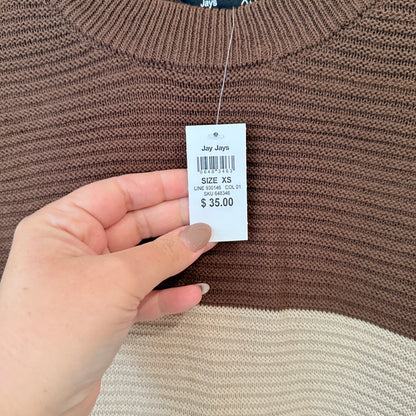 Jay Jays Colour Block Cotton Jumper Brown Size XS