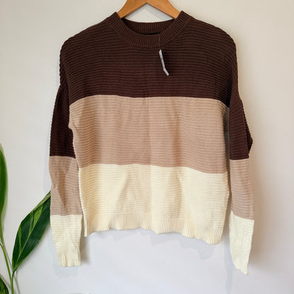 Jay Jays Colour Block Cotton Jumper Brown Size XXS