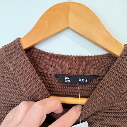 Jay Jays Colour Block Cotton Jumper Brown Size XXS