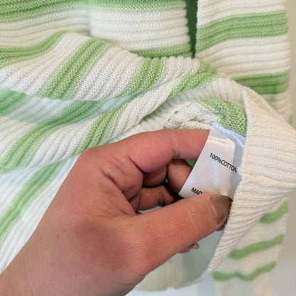 Jay Jays Striped Cotton Jumper White Green Size XS
