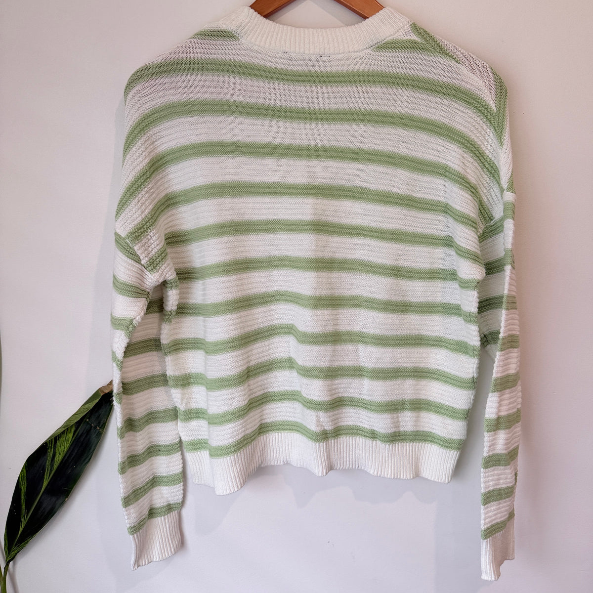 Jay Jays Striped Cotton Jumper White Green Size XS