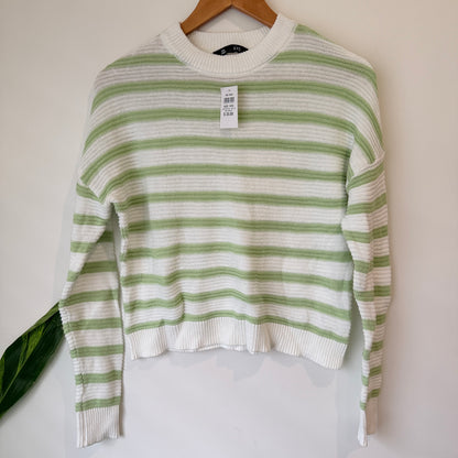 Jay Jays Striped Cotton Jumper White Green Size XXS