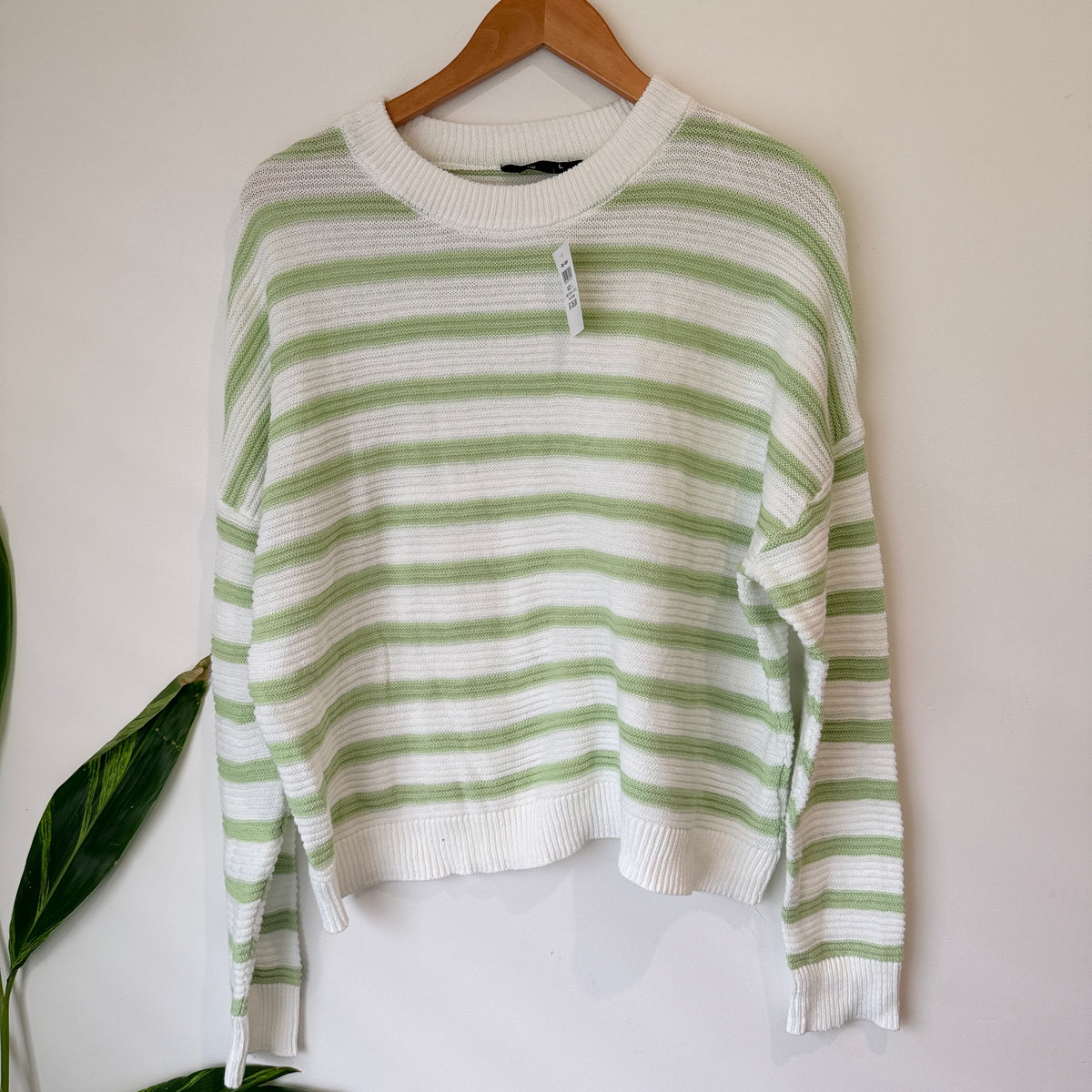 Jay Jays Striped Cotton Jumper White Green Size L