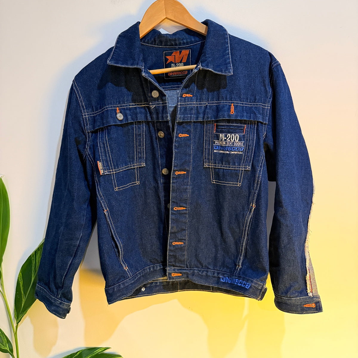 M-200 DNMecca Branded Denim Jacket Blue Size M