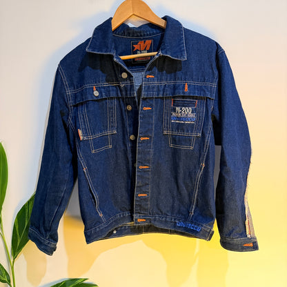M-200 DNMecca Branded Denim Jacket Blue Size M