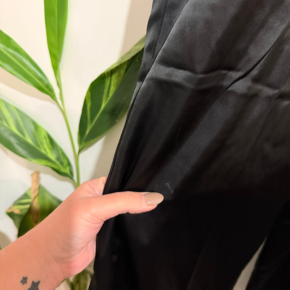 H&H Satin-Look Wide Leg Pants Black Size 12