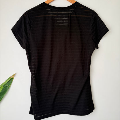 Superdry Black Shadow Stripe Logo Tee Size L