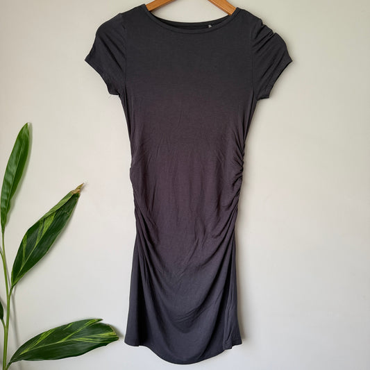 YO Girls Charcoal Ruched Mini Dress Size 14
