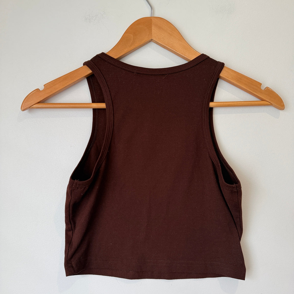 SHEIN Brown Ribbed Crop Tank Size XS