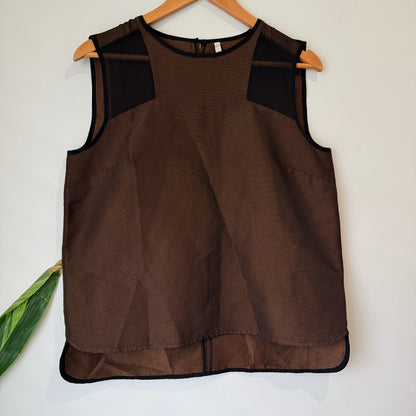 Yargici Stripe Sleeveless Top Size L