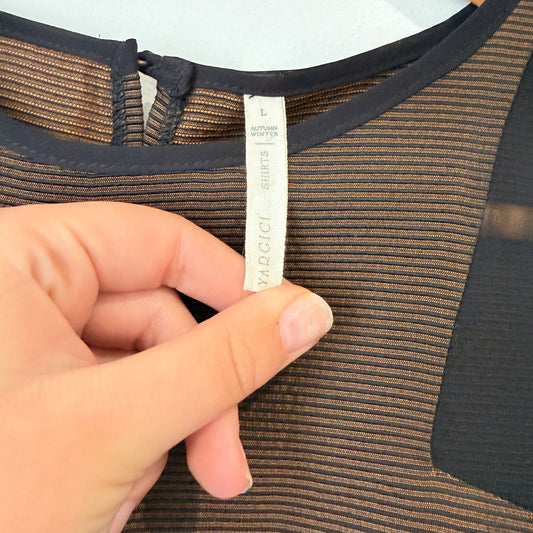 Yargici Stripe Sleeveless Top Size L