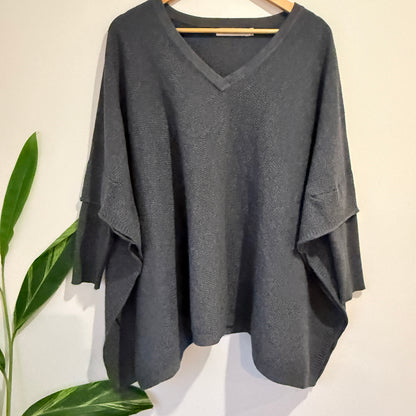 Isle of Mine Charcoal Knit Jumper One Size