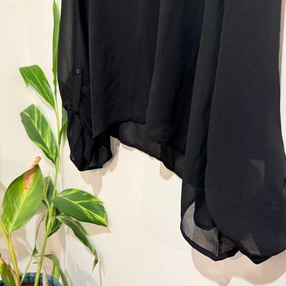 Tobi Black Sheer Blouse Size S