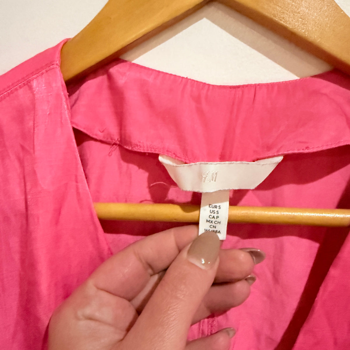 H&M Pink Kaftan Dress Size S