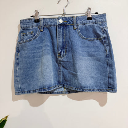 Blue Denim Mini Skirt Size M - 79cm waist