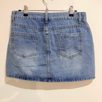 Blue Denim Mini Skirt Size M - 79cm waist