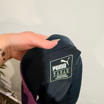 Puma Navy and Magenta Cropped Leggings Size M