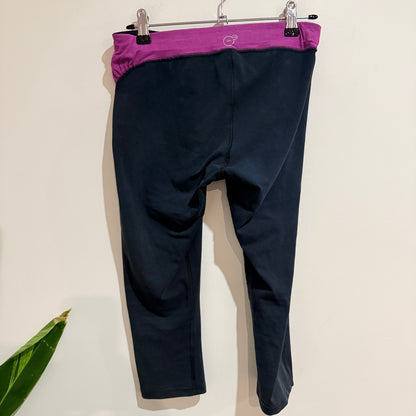 Puma Navy and Magenta Cropped Leggings Size M