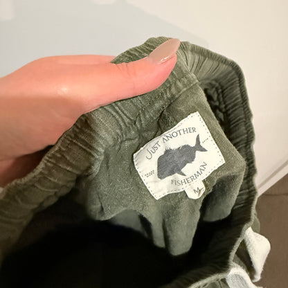 Just Another Fisherman Olive Drawstring Dinghy Pants Size M