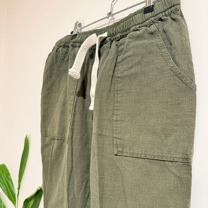 Just Another Fisherman Olive Drawstring Dinghy Pants Size M